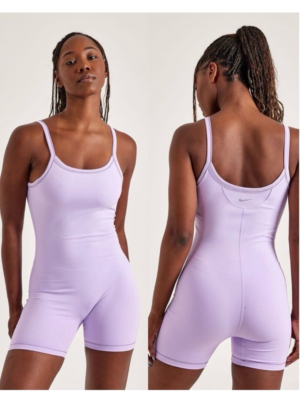 Nike lavender NWT One Dri-Fit Short Bodysuit